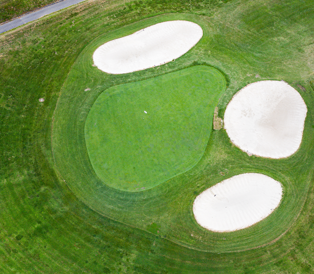 Bunkers on golf course